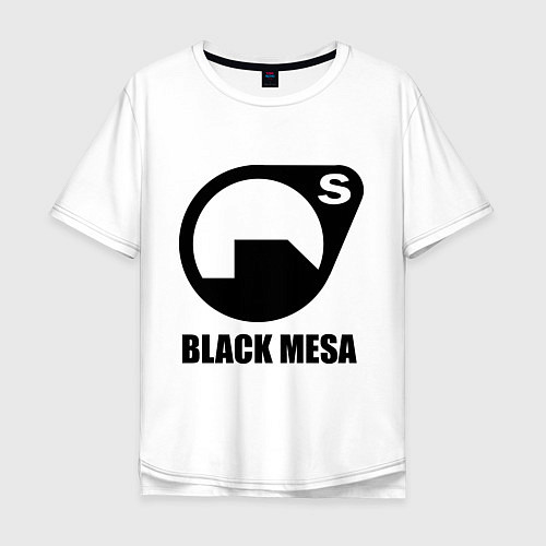 Мужская футболка оверсайз HL: Black mesa / Белый – фото 1