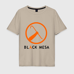 Футболка оверсайз мужская Black mesa: Scrap, цвет: миндальный