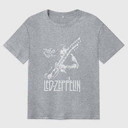 Футболка оверсайз мужская Led Zeppelin, цвет: меланж