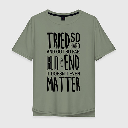 Мужская футболка оверсайз Linkin Park: Tried so Hard / Авокадо – фото 1