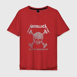 Футболка оверсайз мужская Metallica: Death magnetic, цвет: красный