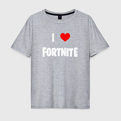 Мужская футболка оверсайз I love Fortnite