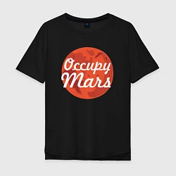 Мужская футболка оверсайз Elon Musk: Occupy Mars