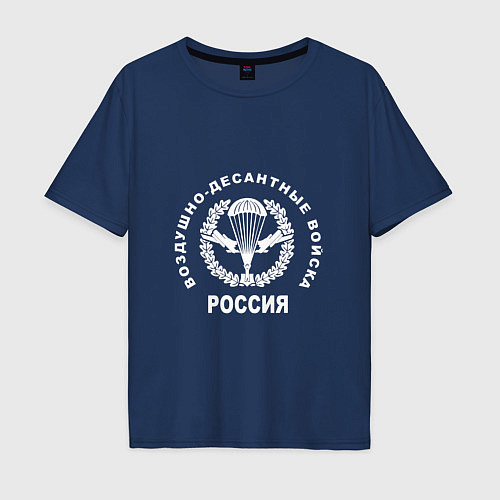 Мужская футболка оверсайз Шеврон ВДВ / Тёмно-синий – фото 1