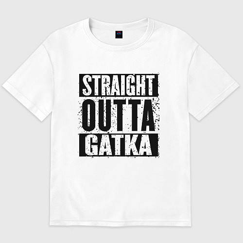 Мужская футболка оверсайз Straight Outta Gatka / Белый – фото 1