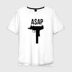 Футболка оверсайз мужская ASAP Gangster, цвет: белый