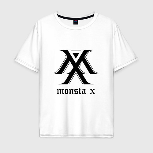 Мужская футболка оверсайз Monsta X / Белый – фото 1