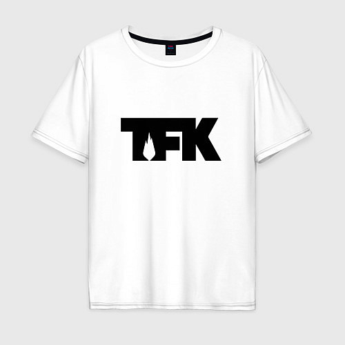 Мужская футболка оверсайз TFK: Black Logo / Белый – фото 1