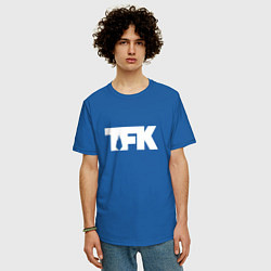 Футболка оверсайз мужская TFK: White Logo, цвет: синий — фото 2