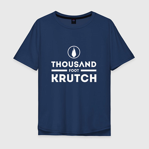 Мужская футболка оверсайз Thousand Foot Krutch / Тёмно-синий – фото 1