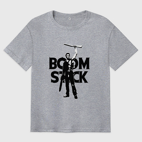 Мужская футболка оверсайз Evil Dead: Boom Stack / Меланж – фото 1