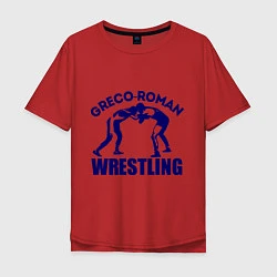 Футболка оверсайз мужская Greco-roman wrestling, цвет: красный