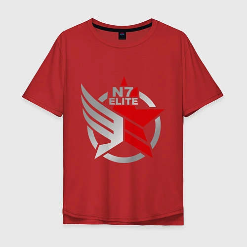Мужская футболка оверсайз N7 Elite / Красный – фото 1