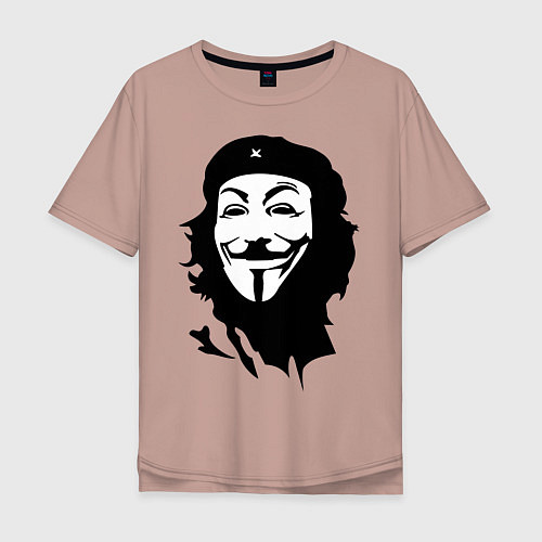 Мужская футболка оверсайз Vendetta Chegevara / Пыльно-розовый – фото 1