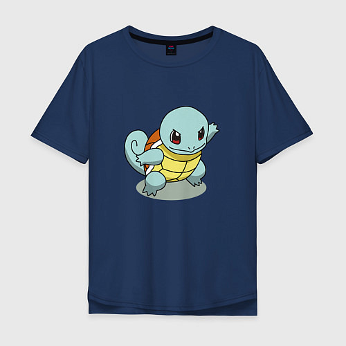 Мужская футболка оверсайз Pokemon Squirtle / Тёмно-синий – фото 1