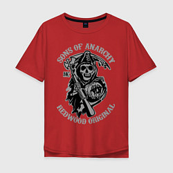 Футболка оверсайз мужская Sons of Anarchy: Redwood Original, цвет: красный