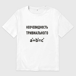 Футболка оверсайз мужская Неочевидность тривиального, цвет: белый