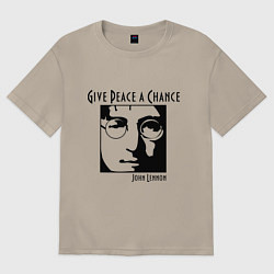 Мужская футболка оверсайз Give Peace a Chance