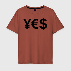 Футболка оверсайз мужская YE$, цвет: кирпичный