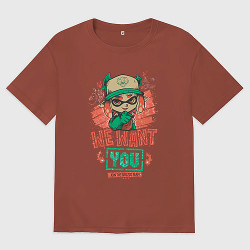 Мужская футболка оверсайз Salmon Run / Кирпичный – фото 1