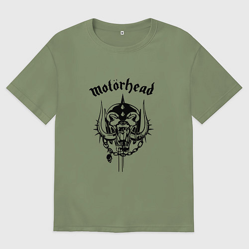 Мужская футболка оверсайз Motrhead: Black Devil / Авокадо – фото 1