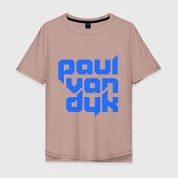 Футболка оверсайз мужская Paul van Dyk: Filled, цвет: пыльно-розовый