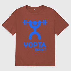 Футболка оверсайз мужская Yopta Sport, цвет: кирпичный