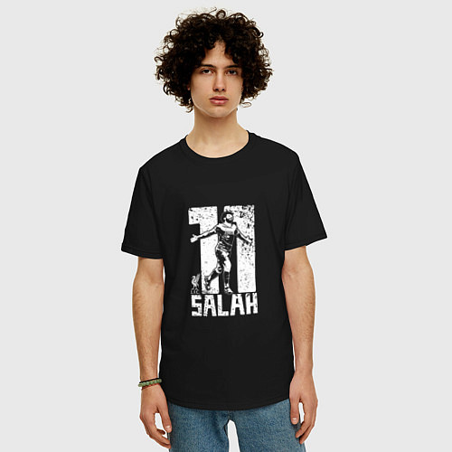 Мужская футболка оверсайз Salah 11 / Черный – фото 3