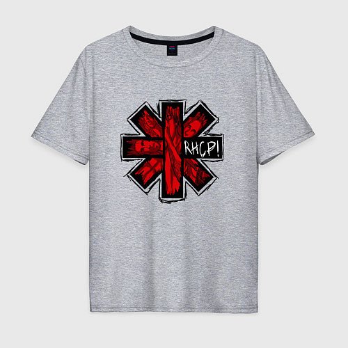 Мужская футболка оверсайз Red Hot Chili Peppers / Меланж – фото 1