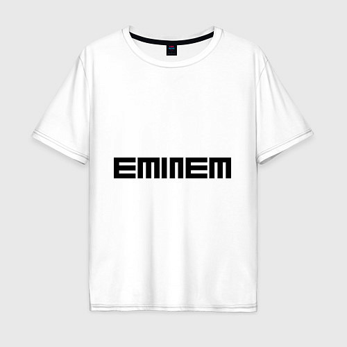 Мужская футболка оверсайз Eminem: minimalism / Белый – фото 1