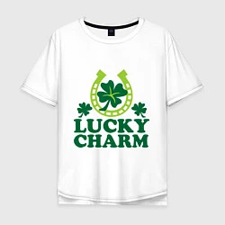 Мужская футболка оверсайз Lucky charm - подкова