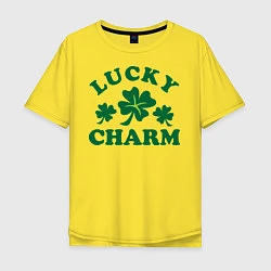 Мужская футболка оверсайз Lucky charm - клевер