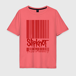 Мужская футболка оверсайз Slipknot: barcode