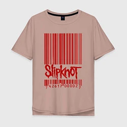 Мужская футболка оверсайз Slipknot: barcode