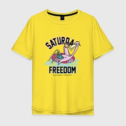 Мужская футболка оверсайз Saturday Freedom