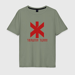 Мужская футболка оверсайз Cyberpunk 2077: TRAUMA TEAM