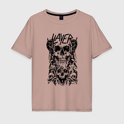 Мужская футболка оверсайз Slayer Skulls