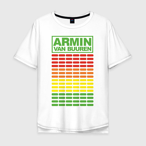 Мужская футболка оверсайз Armin van Buuren: EQ / Белый – фото 1