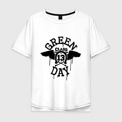 Футболка оверсайз мужская Green Day: Class of 13, цвет: белый