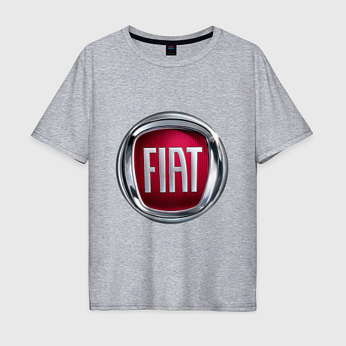 Мужская футболка оверсайз FIAT logo / Меланж – фото 1