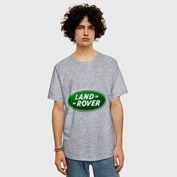 Футболка оверсайз мужская Logo Land Rover, цвет: меланж — фото 2