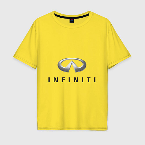 Мужская футболка оверсайз Logo Infiniti / Желтый – фото 1