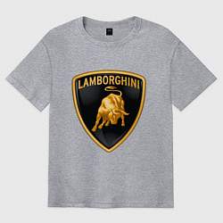 Футболка оверсайз мужская Lamborghini logo, цвет: меланж