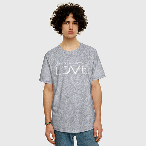 Мужская футболка оверсайз Love AVA / Меланж – фото 3