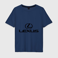 Футболка оверсайз мужская Lexus logo, цвет: тёмно-синий