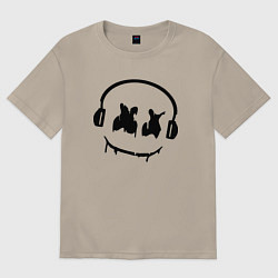 Футболка оверсайз мужская Marshmello Music, цвет: миндальный