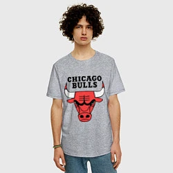 Футболка оверсайз мужская Chicago Bulls, цвет: меланж — фото 2