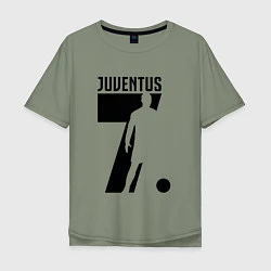 Футболка оверсайз мужская Juventus: Ronaldo 7, цвет: авокадо