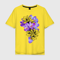 Мужская футболка оверсайз Krokus Flower