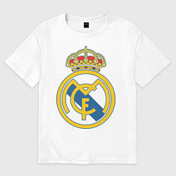 Футболка оверсайз мужская Real Madrid FC, цвет: белый